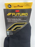 Futuro Men's XL Dress Socks Firm Compression Black Extra Large COMBINESHIP