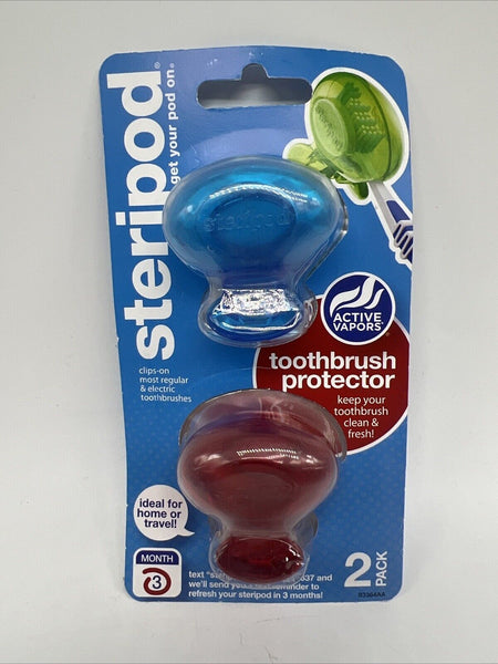 Steripod Toothbrush Protectors w/Active Vapors Steri Pod Travel COMBINESHIP