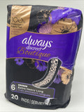 Always Discreet Boutique Extra Heavy Long Pads Size 6 Black 20 pk COMBINESHIP