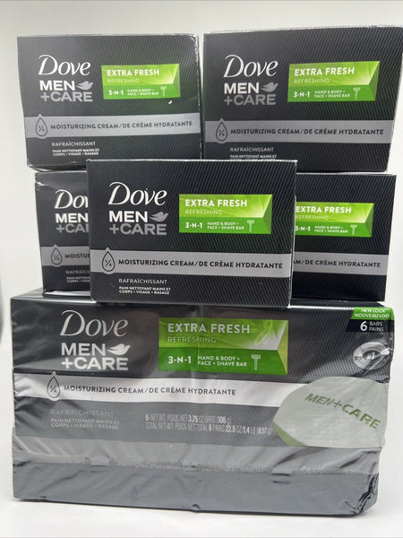 (11) Dove Men + Care Extra Fresh Body & Face Bar Soap Moisturizing 11 Bars Total
