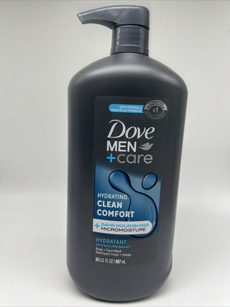 Dove Men+Care Body Wash & Face Wash Clean Comfort 30 oz Huge COMBINESHIP