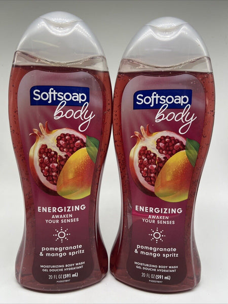 (2) Softsoap Moisturizing Body Wash, Pomegranate & Mango Spritz 20oz COMBINESHIP