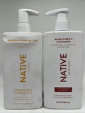 (2) Native Warm Cider Cinnamon Moisturizing Shampoo & Almond Shea Conditioner