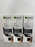 (3) Garnier SkinActive Black Peel Off Mask w/Charcoal Clog Pores All Typed 1.7oz