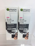 (3) Garnier SkinActive Black Peel Off Mask w/Charcoal Clog Pores All Typed 1.7oz