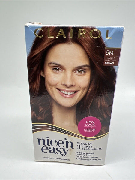 Clairol # 5M medium mahogany brown Nice n Easy Permanent Hair Color Condition