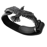 Alchemy A109 Black Consort Wriststrap Gothic Raven Black Leather Strap Buckle