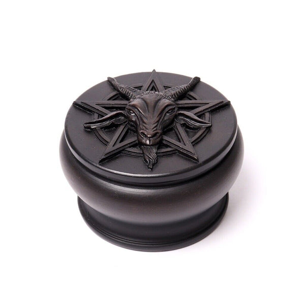 Alchemy Gothic V101 Baphomet Box Black The Vault Vanity Jewelry Trinket Pill