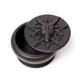 Alchemy Gothic V101 Baphomet Box Black The Vault Vanity Jewelry Trinket Pill