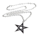 Alchemy Gothic P775 Black Star Protective Wiccan Pentagram Talisman Pendant