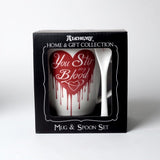 Alchemy Gothic ALMUG18 You Stir My Blood Cup & Spoon Red Heart Valentine Coffee