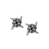 Alchemy Gothic PE17 Metallica: Ninja Star Logo Ear Studs Earrings Rocks Band
