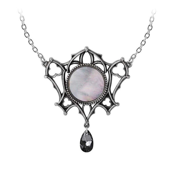 Alchemy Gothic P962 The Ghost of Whitby Necklace Pendant Pearl Moon Crystal Drop