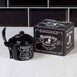 Alchemy Gothic Cat MRB1 Purrfect Stew Bowl Lid & Spoon China Oven Microwave