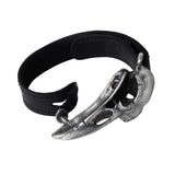 Alchemy A105 Rabeschadel Bracelet Gothic Raven Skull Black Leather Strap Buckle