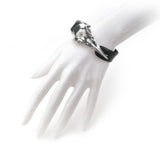 Alchemy A105 Rabeschadel Bracelet Gothic Raven Skull Black Leather Strap Buckle