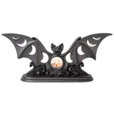 Alchemy Gothic V112- Lunaeca Tea Light Holder Candle Halloween Wicken Witch Bat