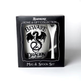 Alchemy Gothic ALMUG14 Dragon is Stirring Cup & Spoon White Black Coffee Mug Tea