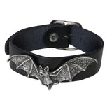 Alchemy A111 Desmodus Wriststrap Gothic Bat Wings Black Leather Strap Buckle