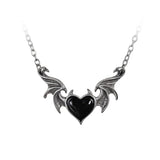 Valentine Day Set Alchemy Gothic P896 Blacksoul Necklace & E443 Dropper Earring