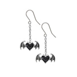 Valentine Day Set Alchemy Gothic P896 Blacksoul Necklace & E443 Dropper Earring