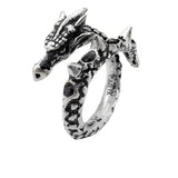 Alchemy Gothic R183 Vis Viva Ring Serpent Dragon Wrap Finger Crystal Mystical 🐉