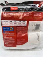 XXL HANES MEN TAGLESS T-SHIRTS SOLID WHITE 2 PACK  2XL 50-52" COMBINESHIP