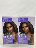(3) Dark and Lovely 371 Jet Black SoftSheen-Carson ￼ Hair Color Fade Resist