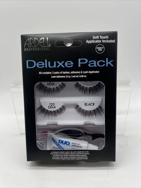 ARDELL Deluxe 120 Demi 2 Pack False Lashes Applicator Clear Duo Glue COMBINESHIP