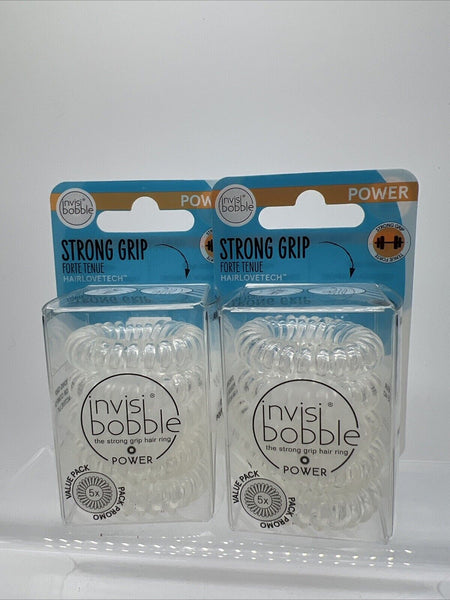 (2) Invisibobble Spirals Multipack Power Clear Hair Rings 5pc Each COMBINESHIP