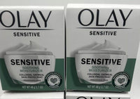 (2) Olay Sensitive Soothing Moisturizer Oatmeal FragranceFree Wrinkle 1.7oz 5/25