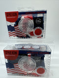(2) Invisibobble Spiral Sprunchie Scrunchi Hair Tie Red White Blue July 4th Flag