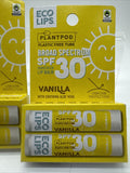 (2) Eco Lips Sport SPF30 Broad Spectrum Sunscreen Plant Pod Lip Balm Vanilla 2pk