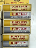 (6) Burt's Bees Beewax & Ultra Conditioning Moisturizing Lip Balm 2 Pks 12 Total