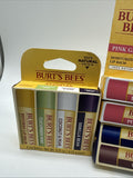 (12) Burt's Bees Beeswax Lip Balm Coconut mint Pomegranate vanilla Grapefruit