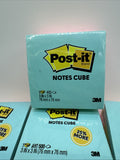 (7) Post It Notes Cube 3x3in Ultra Bright 400/500 Sheets Pink Blue Yellow 3400ct