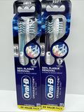 (2) Oral-B CrossAction All In One Toothbrushes Deep Plaque Removal Soft 2x 2 Ct