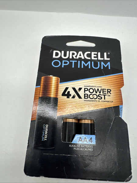 Duracell Optimum 4X PowerBoost Alkaline AA  Batteries 4pk COMBINESHIP