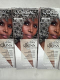 (4) L'Oreal Silver Slate Le Color Gloss Gray Hair One Step Toning Shine