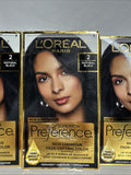 (3) 2 Natural Black L'Oreal Superior Preference Permanent Hair Color