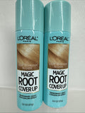 (2) L’Oréal Light To Medium Blonde Magic Root Spray Cover up Rescue Hair Gray