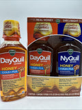 (3) Vicks DayQuil Severe & NyQuil Honey Cough Cold & Flu Medicine 12oz