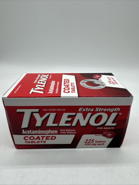 Tylenol Extra Strength Coated Tablets For Adults, 225 Count 3/25500mgCOMBINESHIP