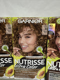 (3) Garnier Nutrisse B3 Golden Brown Spiced Rum Nourishing Permanent Hair Color
