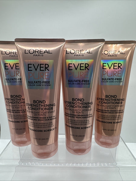 (4) Loreal Ever Pure Bond Repair Strengthen Conditioner 6.8oz Color Care