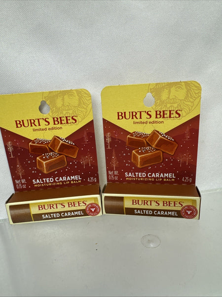 (2)  Burt's Bees Limited Edition Salted  Caramel Moisturize Lip Balm COMBINESHIP