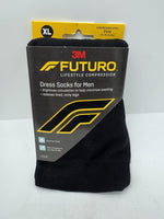Futuro Men's XL Dress Socks Firm Compression Black Extra Large COMBINESHIP