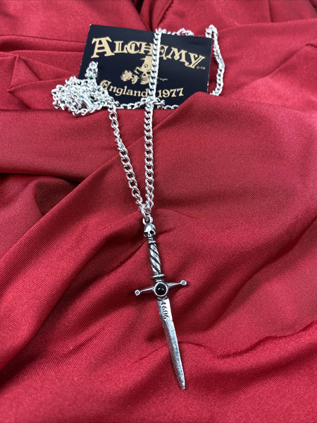 Alchemy Gothic P780  Hand Of Macbeth Dagger Pendant  Necklace