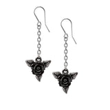 Alchemy Gothic E472 - Black Rose Droppers Earrings  Love Mystical