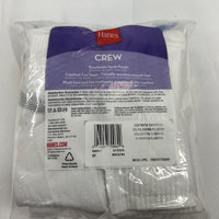 (6) Hanes Women's Crew Cushioned Heel & Toe Socks 5-9 Breathable 6oz +1 21 Pairs